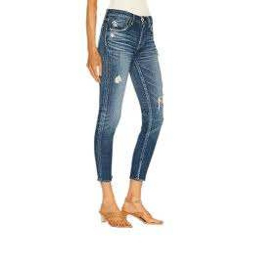 MOUSSY Vintage‎ Women's Mid-Rise Skinny Jeans Intentionally Distressed Size 25